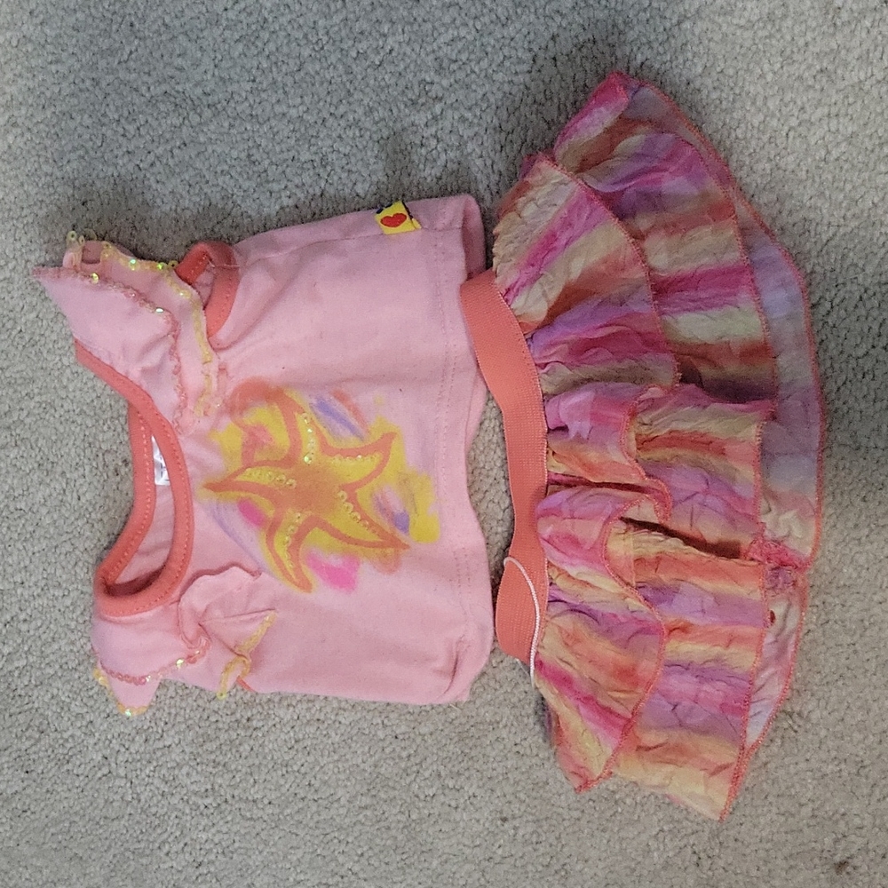 Build a bear shirt and skirt